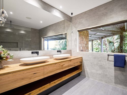 Kiama bombora wood bath vanity brisbane