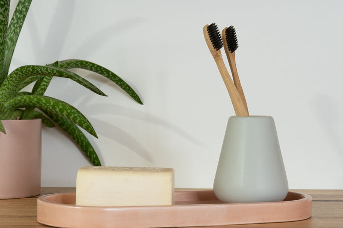 bathroom necessities tray