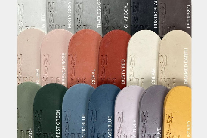 mayde basin colour samples concrete