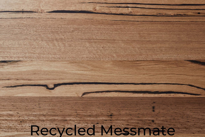Recycled messmate labelled panel